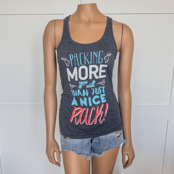 ART 15 Clothing-Packing More Than Just A Nice Rack-Women’s Workout Tank-Size S/M - Picture 1 of 7